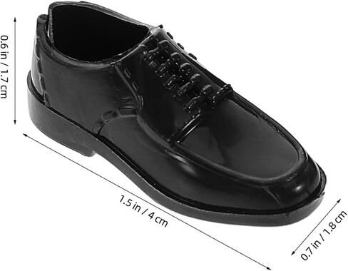 10Pcs 1/6 Scale Miniature Men Doll Shoes Black Prince Dress Shoes for Dollhouse Games and Doll Accessories in Kuwait