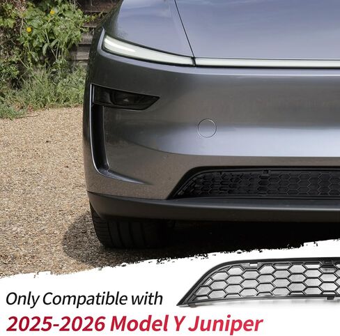 AggAuto Grille Mesh Insert Compatible with Tesla Model Y Juniper 2025 2026, Front Air Inlet Vent Grille Inserts Cover Replacement, 2 Pcs Model Y Accessories Black in Kuwait