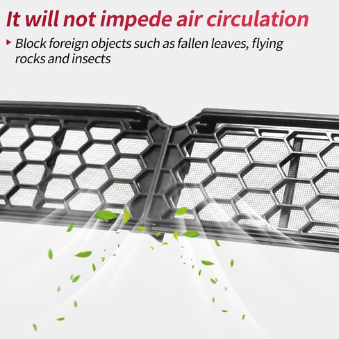 AggAuto Grille Mesh Insert Compatible with Tesla Model Y Juniper 2025 2026, Front Air Inlet Vent Grille Inserts Cover Replacement, 2 Pcs Model Y Accessories Black in Kuwait