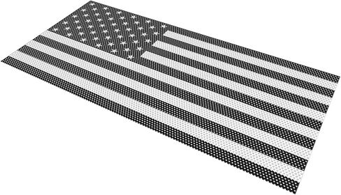 Hooke Road Wrangler JL Grill Inserts Gladiator Grille Guard for 2018-2026 Jeep Wrangler JL & Gladiator JT (American Flag, Black & White, Steel) in Kuwait