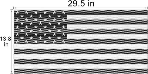 Hooke Road Wrangler JL Grill Inserts Gladiator Grille Guard for 2018-2026 Jeep Wrangler JL & Gladiator JT (American Flag, Black & White, Steel) in Kuwait