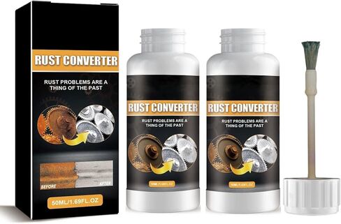 Rust Remover for Metal, Rust Converter for Metal, Suitable for Removing Rust from Vehicles, Tools, Chains, and Other Items(2PCS) in Kuwait