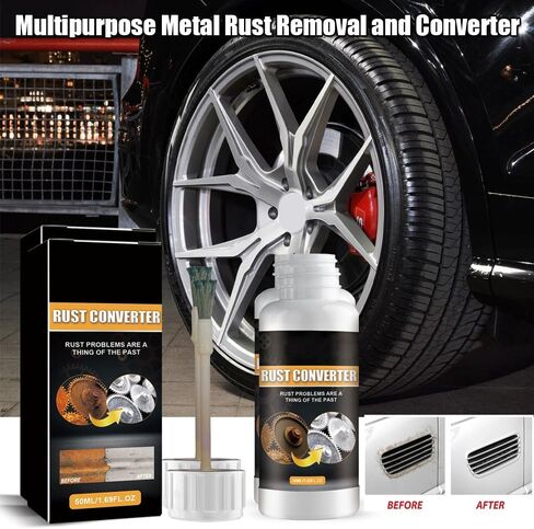 Rust Remover for Metal, Rust Converter for Metal, Suitable for Removing Rust from Vehicles, Tools, Chains, and Other Items(2PCS) in Kuwait