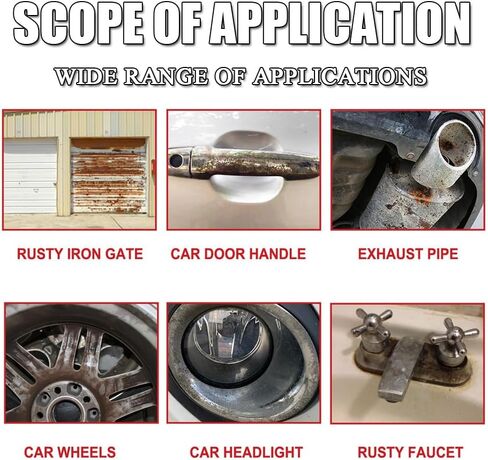 Rust Remover for Metal, Rust Converter for Metal, Suitable for Removing Rust from Vehicles, Tools, Chains, and Other Items(2PCS) in Kuwait