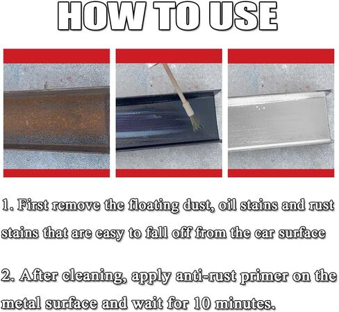 Rust Remover for Metal, Rust Converter for Metal, Suitable for Removing Rust from Vehicles, Tools, Chains, and Other Items(2PCS) in Kuwait