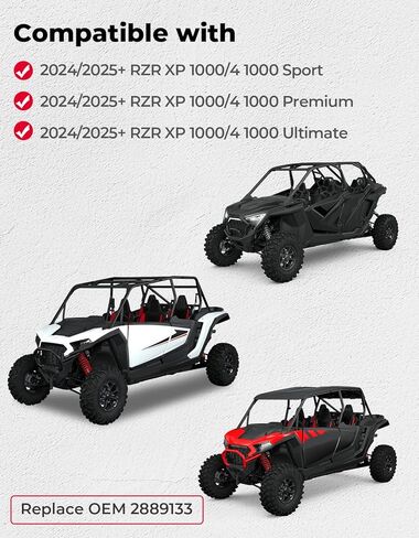KEMIMOTO XP 1000 مشاعل الحاجز الأمامي والخلفي 4 قطع من واقيات الطين الأوسع المتوافقة مع 2024/2025+ Polaris RZR XP 1000/XP 4 1000 ملحقات ملحقات الرفارف الممتدة 8.5 بوصة 2889133 in Kuwait