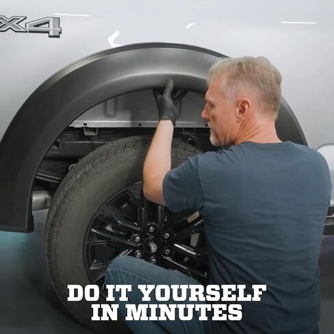 Husky Liners Fender Flares نمط Extend-A-Fender | يناسب 2004-2008 F-150 | أمامي وخلفي 4 قطع أسود - 2802915 in Kuwait