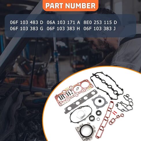 06F103483D Engine Overhaul Gasket Seals Kit Fit for Audi A4 for VW 2.0 TFSI BWA BPY EA113 Replace for 06F103383 06A103171A in Kuwait