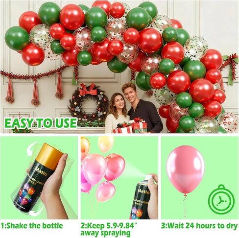 Matio Balloon Shine Spray, 16OZ/ 450ML High Gloss Balloon Spray, Silicone Sprays for Latex Balloons, Instant Shine & Lasting Over 7 Days Shiner for Party Birthday Wedding Celebration Event Decoration in Kuwait