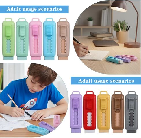 30pcs Cute Retractable Eraser for Pencils Cute School Supplies Kawaii Erasers Pencil Erasers Fun Cartoon Eraser Party Favors Gift for Back to School Office Supply Stationery in Kuwait