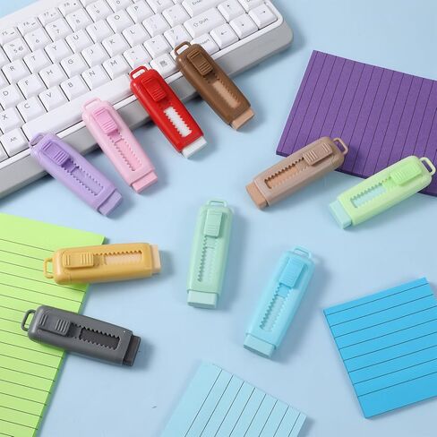 30pcs Cute Retractable Eraser for Pencils Cute School Supplies Kawaii Erasers Pencil Erasers Fun Cartoon Eraser Party Favors Gift for Back to School Office Supply Stationery in Kuwait