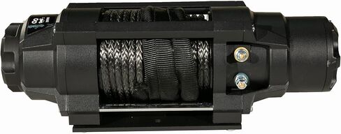 MotoAlliance UTV/ATV 4500lb Wide Spool Winch Kit - 1.1 HP 60 feet Blue Synthetic Winch Rope for Off Road Trailer Towing - VIPER V3 Waterproof Winch in Kuwait