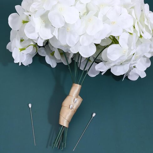 Mabor 75mm/3Inch Straight Pins Sewing, 200Pcs Pearl Head Decorative Pins, Colored Teardrop Corsage Boutonniere Pin for Wedding Flower Bouquet Attaching Dressmaker Crafts in Kuwait