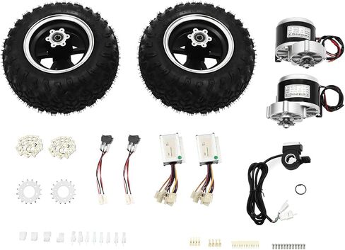 10 "24 فولت 250 واط عربة كهربائية ATV موتور مجموعة عجلات الهواء سكوتر الشاطئ تحويل عدة in Kuwait