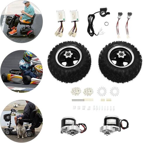 10 "24 فولت 250 واط عربة كهربائية ATV موتور مجموعة عجلات الهواء سكوتر الشاطئ تحويل عدة in Kuwait