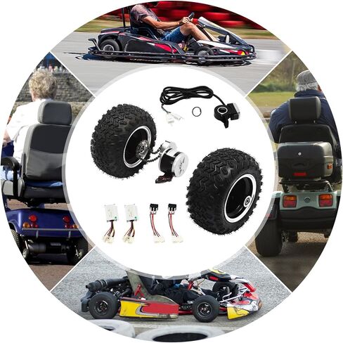 10 "24 فولت 250 واط عربة كهربائية ATV موتور مجموعة عجلات الهواء سكوتر الشاطئ تحويل عدة in Kuwait