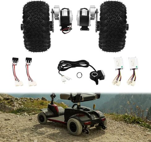 10 "24 فولت 250 واط عربة كهربائية ATV موتور مجموعة عجلات الهواء سكوتر الشاطئ تحويل عدة in Kuwait