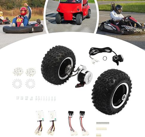 10 "24 فولت 250 واط عربة كهربائية ATV موتور مجموعة عجلات الهواء سكوتر الشاطئ تحويل عدة in Kuwait