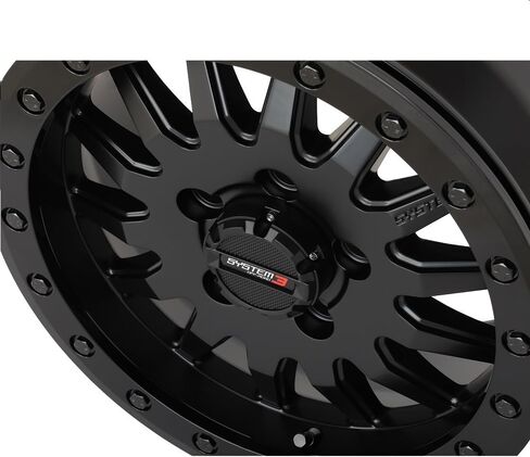 System 3 SB-8 Beadlock 15x10 Wide UTV Wheel - Matte Black (5x4.5) +0mm in Kuwait