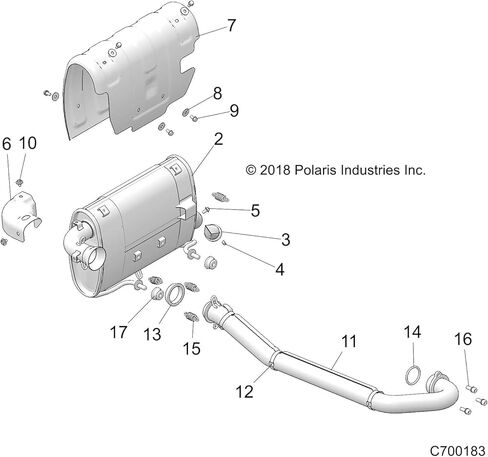 Polaris 1263094 Silencer RZR Trail EPS Premium 570 2018-2022 in Kuwait