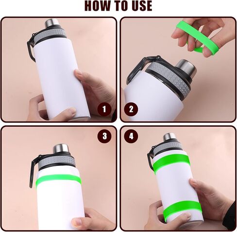 12 Pcs Silicone Bands for Sublimation Tumbler, 1.2cm/2.5cm Sublimation Paper Holder Ring, Heat Resistant Tight-Fitting Sublimation Bands for Prevent Ghosting Bottle Cup DIY (Multicolor) in Kuwait