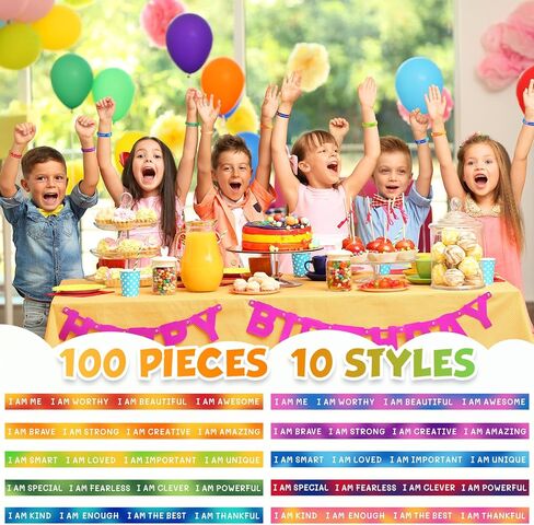 100 قطعة من أساور المعصم السيليكون الملهمة للطلاب، اقتباسات تحفيزية، أساور مطاطية للأطفال الطلاب هدايا العودة إلى المدرسة in Kuwait