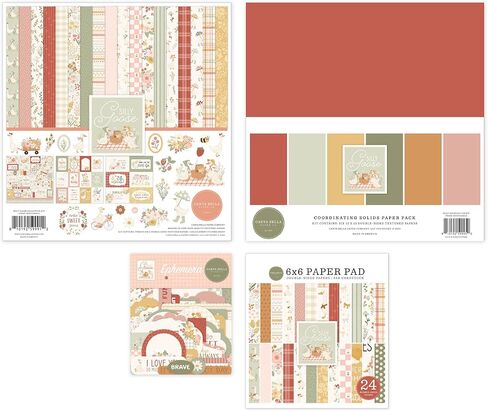 مجموعة Carta Bella Silly Goose Classic Bundle Art Craft Kit مع مجموعة مجموعة، ومجموعة المواد الصلبة، وحزمة المواد الزائلة، ووسادة ورقية مقاس 6 × 6 in Kuwait