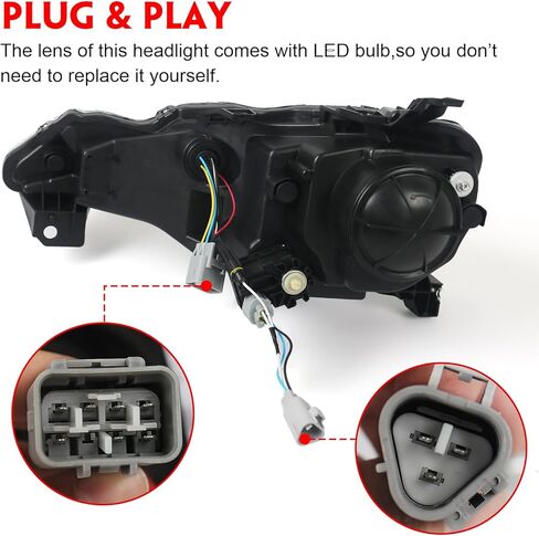 Huray Headlight Assembly for Toyota 86 2012-2021/Subaru BRZ 2013-2021/Scion FR-S 2012-2021, LED Projector Headlamp with Turn Signal A Pair, Plug&Play in Kuwait