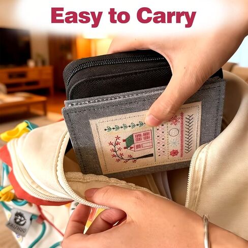 Embroidery Stitch Book Kit for Beginner Adults, 2026 Hand Embroidery Kits with Pre-Stamped Pattern, Complete Sewing Kits, Step-by-Step Guide in Kuwait