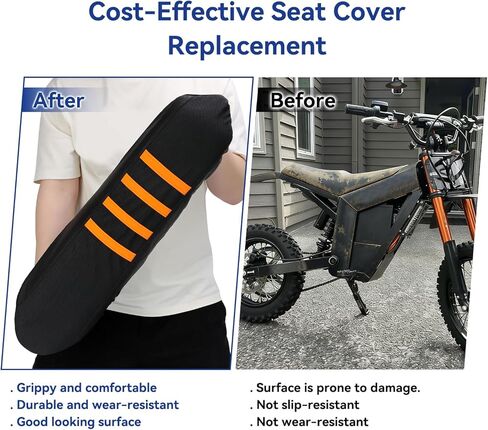 استبدال غطاء مقعد Ebike لـ Tutti Soleil 01 الدراجة الترابية الكهربائية Tuttio Soleil01 دراجة نارية كهربائية Tutto E Bike أغطية مقاعد Tuttio مخططة غير قابلة للانزلاق مع حافة مرنة in Kuwait