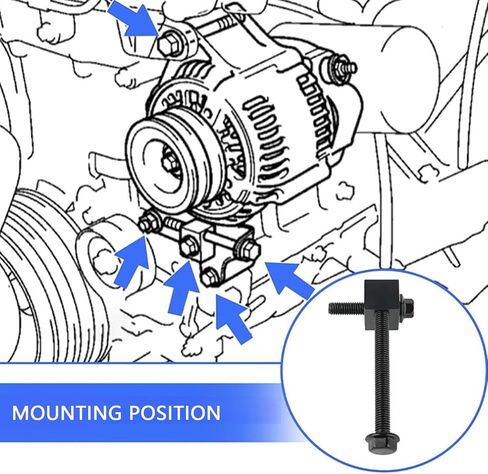 aqxreight Alternator Pump Pulley Adjuster Kit,Alloy Stable Replacement for Accent Rio 2000 2007 OE 37463 33000 37462 22000 37471 24000 in Kuwait