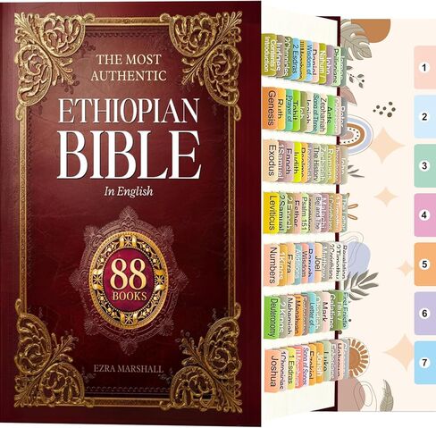 Index Tabs for The Most Authentic Ethiopian Bible in English 88 Books Complete, 90 Color Coded Laminated Repositionable Tabs, Includes Alignment Guide & Bookmark and 13 Blank tabs(Book not Inlcluded) in Kuwait