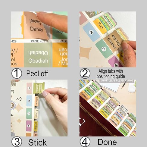 Index Tabs for The Most Authentic Ethiopian Bible in English 88 Books Complete, 90 Color Coded Laminated Repositionable Tabs, Includes Alignment Guide & Bookmark and 13 Blank tabs(Book not Inlcluded) in Kuwait