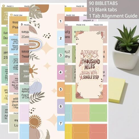 Index Tabs for The Most Authentic Ethiopian Bible in English 88 Books Complete, 90 Color Coded Laminated Repositionable Tabs, Includes Alignment Guide & Bookmark and 13 Blank tabs(Book not Inlcluded) in Kuwait