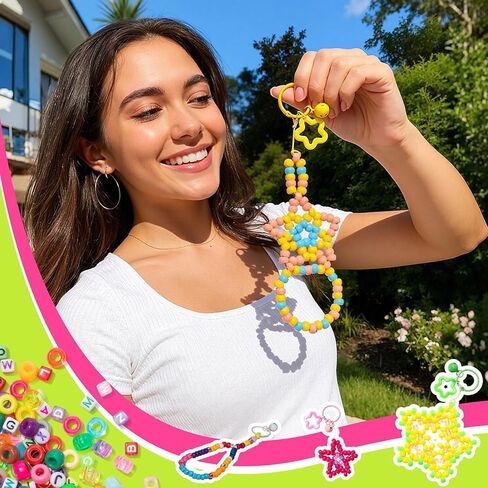 Simetufy 12,000PCS Pony Beads Bulk, 30 Colors 6x9mm Plastic Kandi Beads for Bracelet Making Hair Braiding Jewelry Key Chains DIY Crafts Gifts (6.88LB, Shockproof Packaging) in Kuwait
