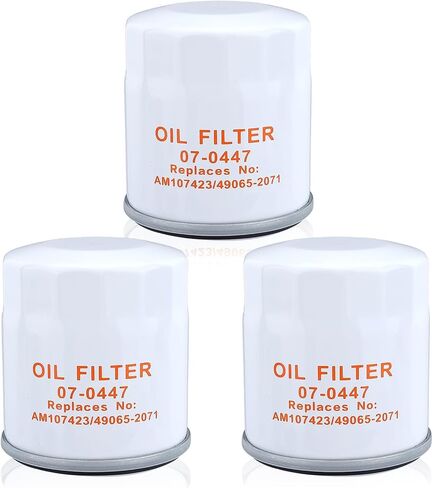 49065-2071 Oil Filter for Kawasaki 49065-0724 49065-7010 49065-2062 49065-2078 49065-2084 4 Stroke Engine FH381V FH721V FH601V FH641V FH661V FH680V Replace AM107423 3Packs in Kuwait