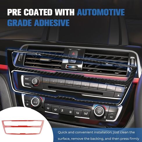 13PCS Carbon Fiber Interior Trim Kit Compatible with BMW 3 Series F30 F31 F34 2012-2019 Compatible with 4 Series F32 F33 F36 2014-2020 in Kuwait