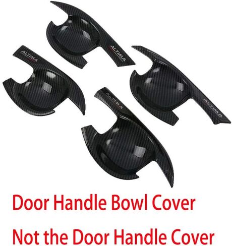 NINTE Fit for Nissan Altima 2019-2024 Carbon Fiber Style Interior Side Door Handle Bowl Cover Trim 4PCS in Kuwait