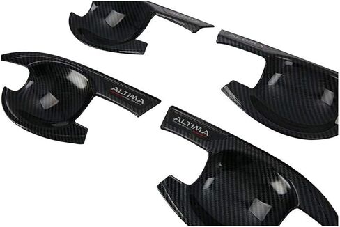 NINTE Fit for Nissan Altima 2019-2024 Carbon Fiber Style Interior Side Door Handle Bowl Cover Trim 4PCS in Kuwait