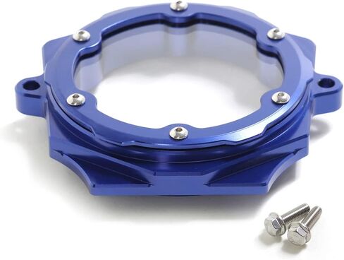 Cylinder Head Side 3 Cover with Clear Window Full Clear Cam Shaft Cover for Yamaha Raptor 700 2006-2022, 1S3-11185-00-00, 1S3-11185-10-00, Blue Base, Blue Cover in Kuwait