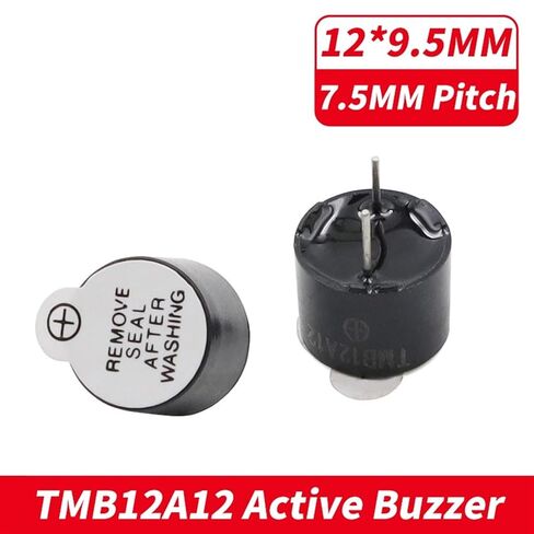 10 قطعة/الوحدة DC12V 12095 صفارة إنذار نشطة TMB12A12 Dimension12x9.5MM طنان مستمر إنذار دبوس الملعب 7.5 مللي متر 90dB in Kuwait