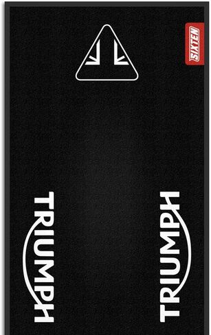 SIXTEN Triumph Classic Motorcycle Mat 95x240 - Eco-Friendly Garage and Paddock Mat - Washable, Oil Absorbent and Eco-Friendly - Motorcycle Protection Mat in Kuwait