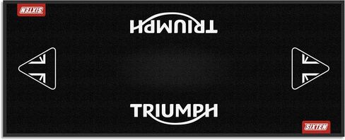 SIXTEN Triumph Classic Motorcycle Mat 95x240 - Eco-Friendly Garage and Paddock Mat - Washable, Oil Absorbent and Eco-Friendly - Motorcycle Protection Mat in Kuwait
