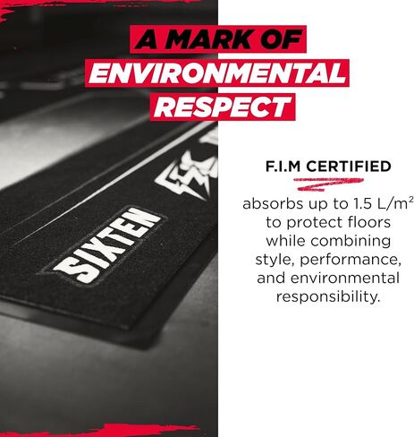 SIXTEN Triumph Classic Motorcycle Mat 95x240 - Eco-Friendly Garage and Paddock Mat - Washable, Oil Absorbent and Eco-Friendly - Motorcycle Protection Mat in Kuwait