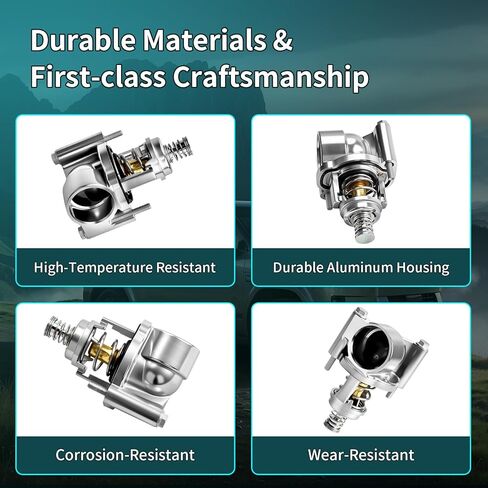 Upgraded Aluminum Engine Coolant Thermostat Housing Assembly Compatible With GMC Acadia, Chevy Blazer, Cadillac XT5 XT6, Buick Regal LaCrosse 3.6L V6 2017-2023 - Replaces 12678779, 15-11122 in Kuwait