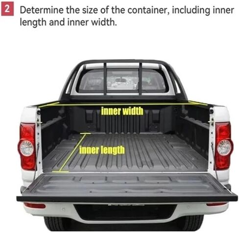 Three-Door Manganese Steel High Bed Topper Compatible with Pickup Trucks Ford F Series Toyota Hilux Great Wall Cannon Abarth – 200kg Static Load Hard Shell Truck Canopy in Kuwait