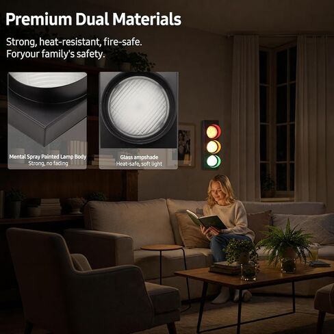 Traffic Light Decoration on Wall: Remote Control Lamp with Adjustable LED Color Green Red Yellow - Easy Installation Retro Stop Signal Light for Classroom Office Restaurants Party Bar Room in Kuwait