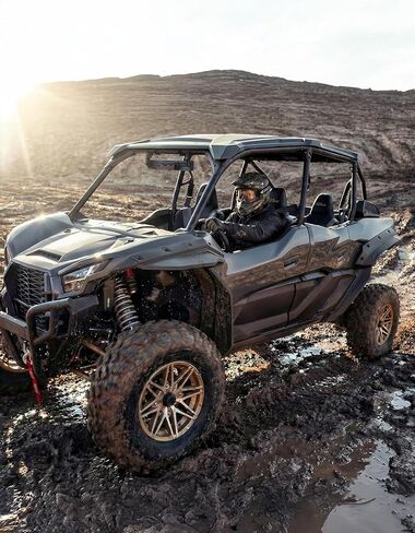 مشاعل KEMIMOTO Fender متوافقة مع Kawasaki Teryx KRX4 1000 2023 2024 2025 2026، XXL أوسع واقيات الطين اللوحات الطينية، مشاعل أمامية خلفية ممتدة للغاية HDPE in Kuwait
