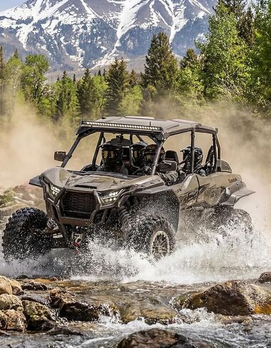 مشاعل KEMIMOTO Fender متوافقة مع Kawasaki Teryx KRX4 1000 2023 2024 2025 2026، XXL أوسع واقيات الطين اللوحات الطينية، مشاعل أمامية خلفية ممتدة للغاية HDPE in Kuwait