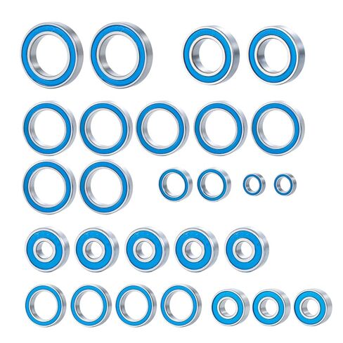 27PCS Rubber Blue Sealed Ball Bearing Kit for Tra-xxas Maxx 4S(V1 and V2) & 89076-4 RC 1/10 Crawler Car Upgrade Parts in Saudi Arabia